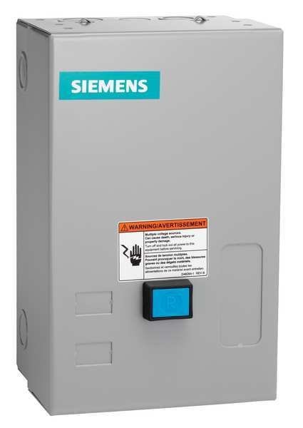 Nonreversing NEMA Magnetic Motor Starter, 1 NEMA Rating, 208V AC, 3 Poles, 1NO, Siemens, Mfr#: 14CUD32BD