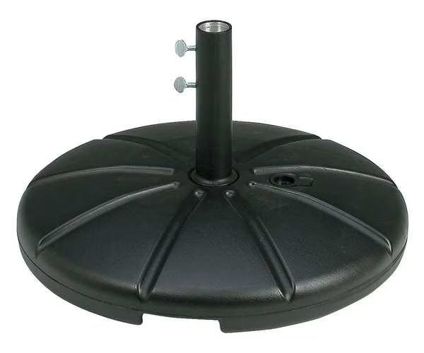 Umbrella Base with Filling Cap, Black, Grosfillex, Mfr#: US602117