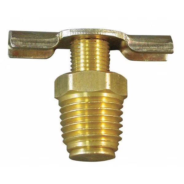 Drain Cock, Brass, MNPT, 1/4 In, Weatherhead, Mfr#: 6D910