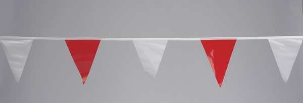 Pennants, Vinyl, Red/White, 60 ft., Cortina Safety Products, Mfr#: 03-401-60
