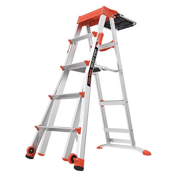 Multipurpose Ladder, 90 Degrees , Staircase, Stepladder Configuration, 8 ft, Aluminum, Little Giant Ladders, Mfr#: 15125-001
