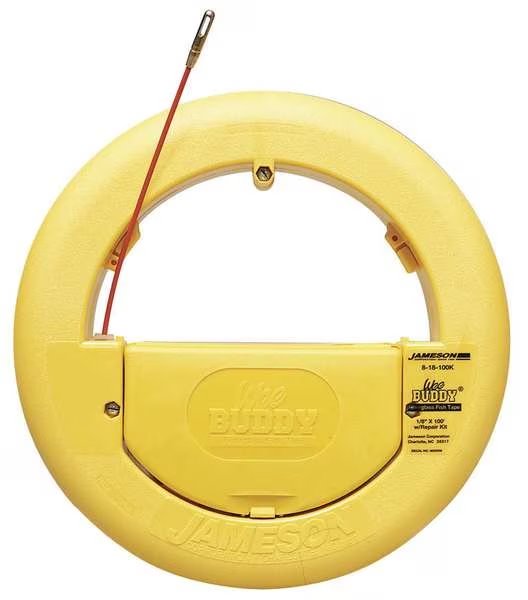 Wee Buddy Fish Tape w/ 100 ft. of 1/8" Fiberglass Rod, Jameson, Mfr#: 8-18-100K