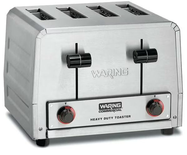 11" 4 Slot Stainless Steel Commercial Toaster, Waring Commercial, Mfr#: WCT800RC