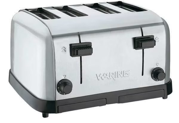 16" 4-Slot Stainless Steel Commercial Toaster, Waring Commercial, Mfr#: WCT708