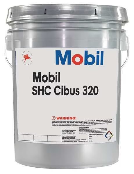 5 gal Gear Oil Pail 320 ISO Viscosity, 140 SAE, Amber, Mobil, Mfr#: 104096