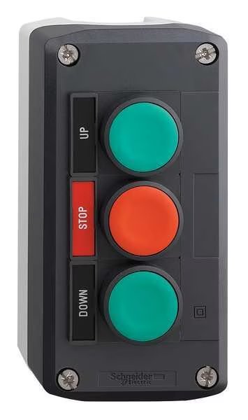 Push Button Control Station, Up/Stop/Down, Schneider Electric, Mfr#: XALD321H29H7