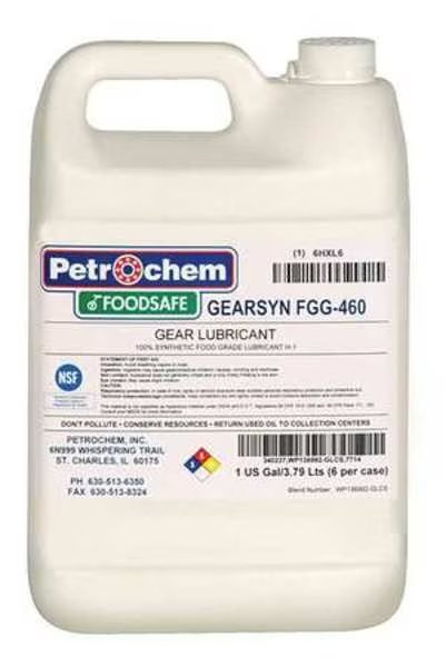 1 gal Gear Oil Can 460 ISO Viscosity, 140 SAE, Bright and Clear, Petrochem, Mfr#: GEARSYN FGG-460-001