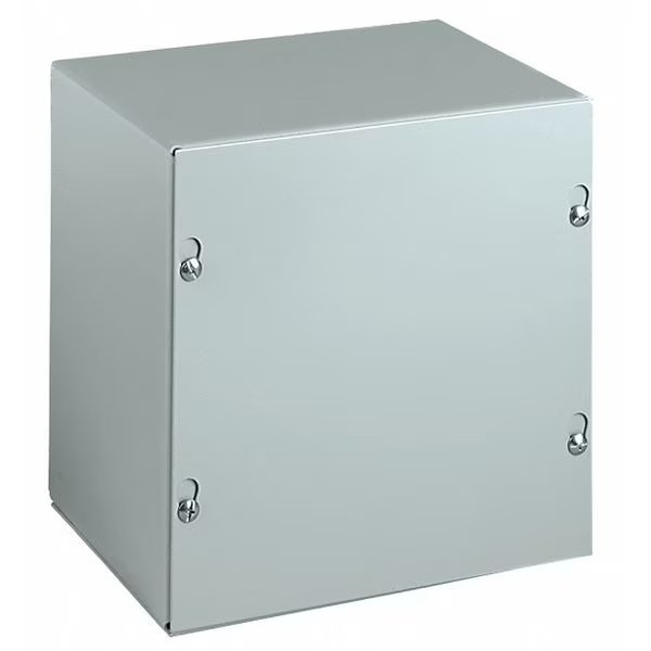 Carbon Steel Enclosure, 16 in H, 16 in W, 4 in D, NEMA 1, Screw On, Wiegmann, Mfr#: SC161604NK