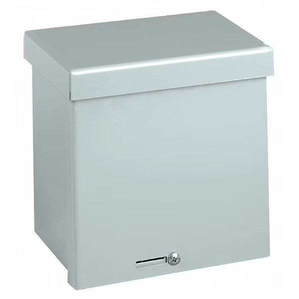 Carbon Steel Enclosure, 10 in H, 10 in W, 6 in D, NEMA 3R, Screw On, Wiegmann, Mfr#: RSC101006GNK