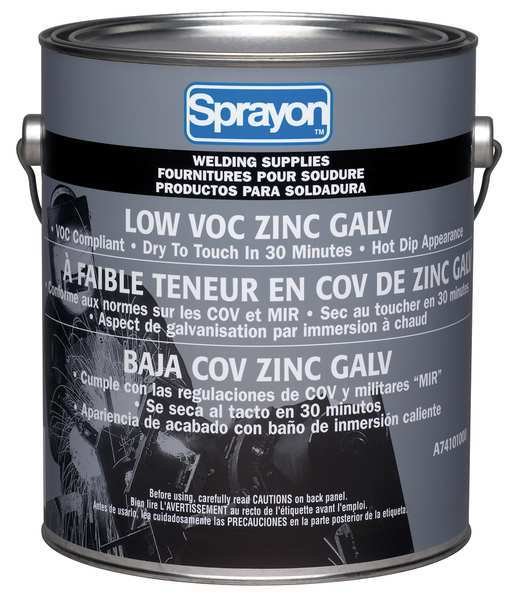 12.5 oz. Matte Gray Zinc Rich Galvanizing Compound, Sprayon, Mfr#: SC0740010