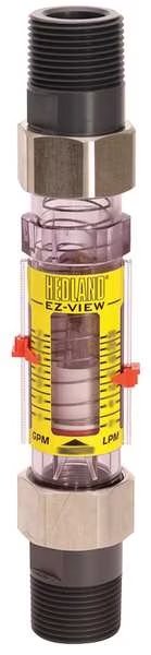 Flowmeter, 1 MNPT, 4-28 GPM, Hedland, Mfr#: H629-028-R