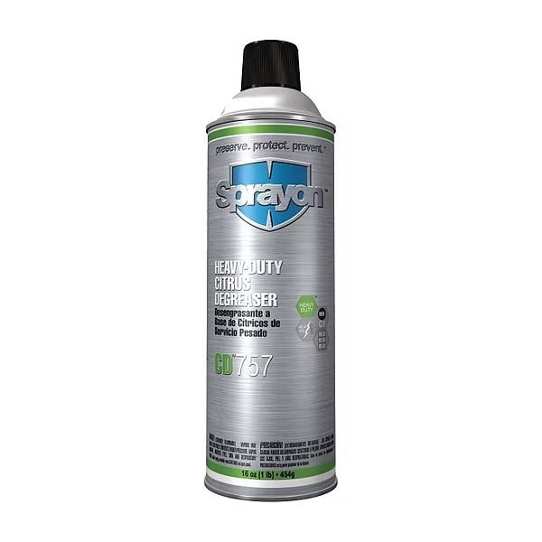 Degreaser, 16 Oz Aerosol Can, Liquid, Colorless, Sprayon, Mfr#: SC0757000