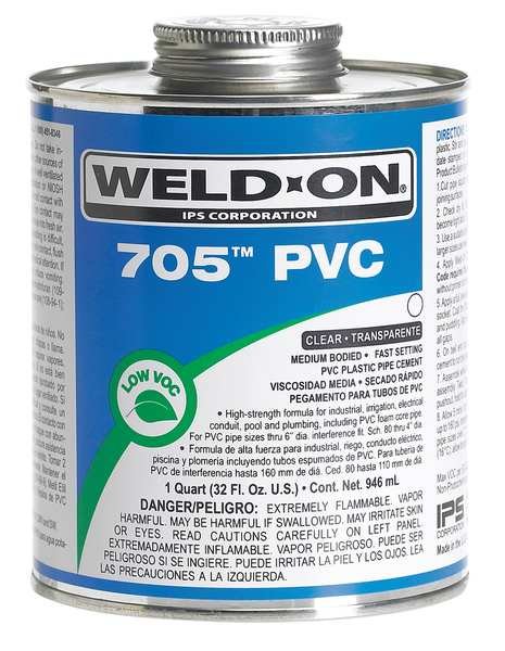 PVC Clear Medium Bodied Pint, Weld-On, Mfr#: 13972