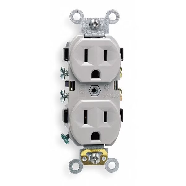 Receptacle, Leviton, Mfr#: CR15-GY