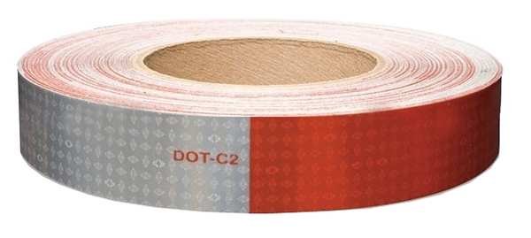 Reflective Tape, W 1 In, Red/White, Oralite, Mfr#: 18682