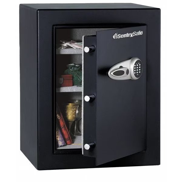 Security Safe, 4.3 cu ft, 195 lb, Sentry Safe, Mfr#: T8331BLKHRO
