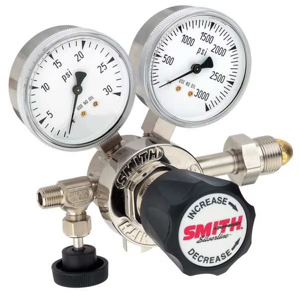 Specialty Gas Regulator, Single Stage, CGA-580, 15 psi, Use With: Inert, Non-Corrosive, Smith Equipment, Mfr#: 110-2009