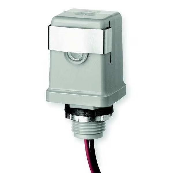 Photocontrol, 120V AC, 1800 W, 15 A, SPST, 1/2 in Male Pipe Thread, Polycarbonate, White/Gray, Intermatic, Mfr#: K4121C