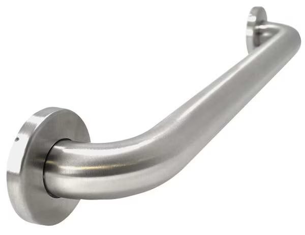 ADA Compliant Grab Bar, Wall Mount, 18 in L, 1-1/2 in Dia, Stainless Steel, Satin Finish, Silver, Wingits, Mfr#: WGB6SS18