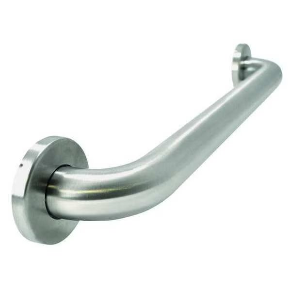 ADA Compliant Grab Bar, Wall Mount, 24 in L, 1-1/2 in Dia, Stainless Steel, Satin Finish, Silver, Wingits, Mfr#: WGB6SS24