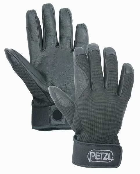Rappelling Glove, M, Black, PR, Petzl, Mfr#: K52 MN