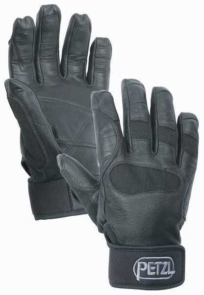 Rappelling Glove, M, Black, PR, Petzl, Mfr#: K53 MN