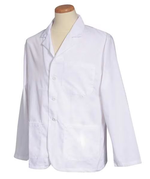 Lab Coat, S, White, 28-1/2 In. L, Fashion Seal, Mfr#: 125 S