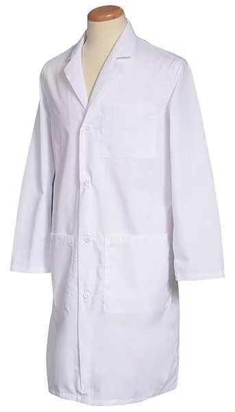 Lab Coat, XS, White, 40-1/4 In. L, Fashion Seal, Mfr#: 3495 XS