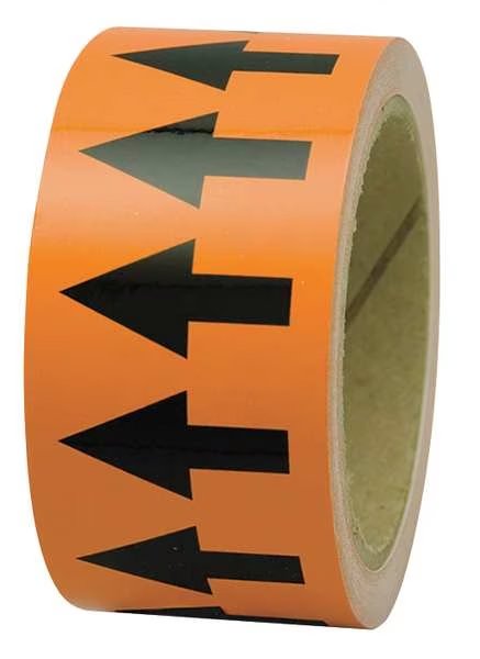 Arrow Tape, Black/Orange, 4 In. W, PMA453, Incom, Mfr#: PMA453