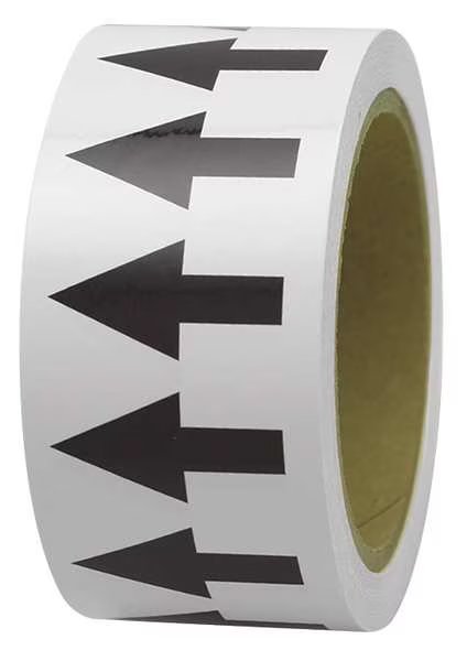 Arrow Tape, Black/White, 1 In. W, PMA159, Incom, Mfr#: PMA159