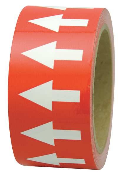 Arrow Tape, White/Red, 1 In. W, Incom, Mfr#: PMA154