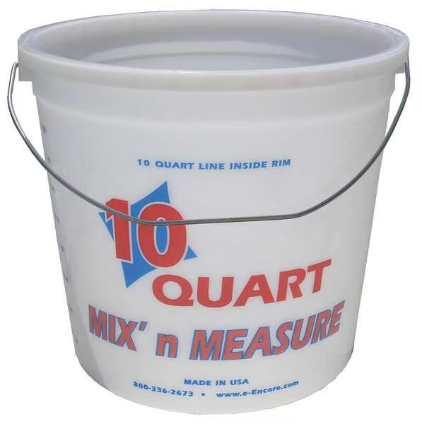Mix and Measure Paint Bucket, HDPE, 10 qt, Encore Plastics, Mfr#: 1045139