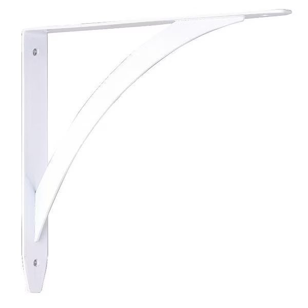 10 IN White Elegante Shelf Bracket, John Sterling, Mfr#: RP-0053-10WT
