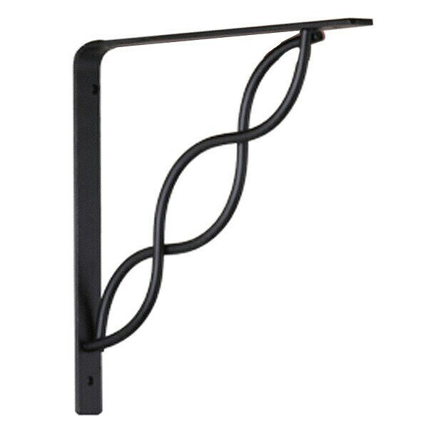8 IN Black Scroll Shelf Bracket, John Sterling, Mfr#: RP-0091-8BK