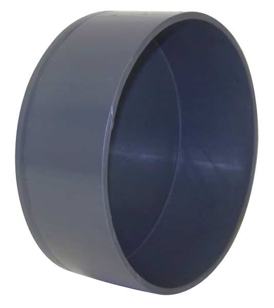 End Cap, 12 in Duct Dia, Type I PVC, 2-3/4" L x, Plastic Supply, Mfr#: PVCCA12