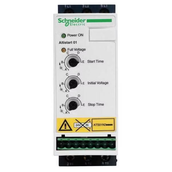 Soft Start, 460VAC, 6A, 3 Phase, Schneider Electric, Mfr#: ATS01N206RT