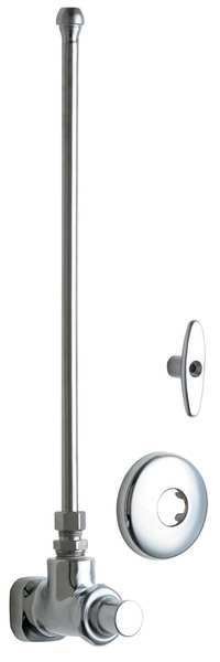 Water Supply Stop, Angle Body, 1/2 FNPT, Chicago Faucet, Mfr#: 1017-ABCP