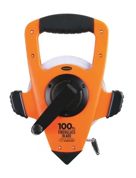 100 ft Engineer's Tape Measure, 1/2 in Blade, Keson, Mfr#: OTRS10100H