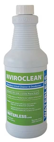 Urinal Cleaner, Quart, Waterless No-Flush Urinal, Mfr#: 1614