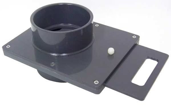 Manual Blastgate, Type I PVC, 5 in L, Plastic Supply, Mfr#: PVCB04