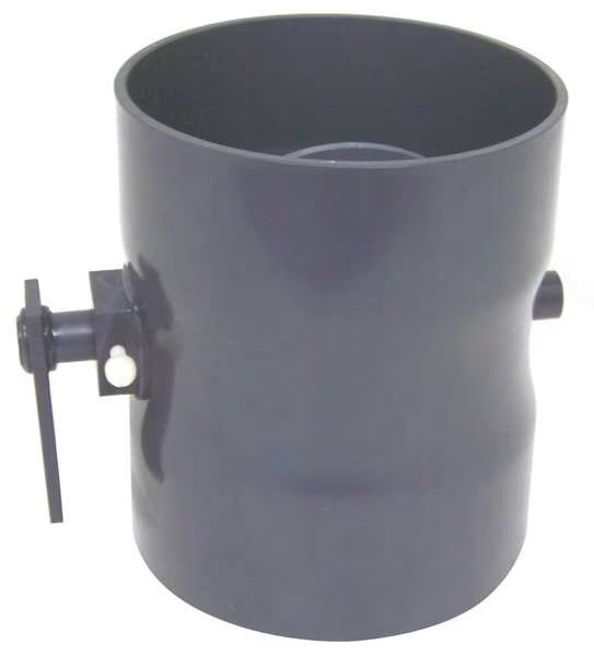 Round Butterfly Damper, Type I PVC, 8-1/4" H, Plastic Supply, Mfr#: PVCBD06