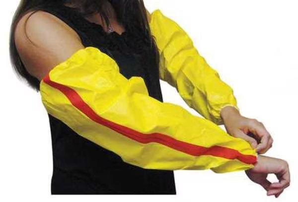 Sleeves, 18 In. L, Yellow, PK200, International Enviroguard, Mfr#: 7065YT