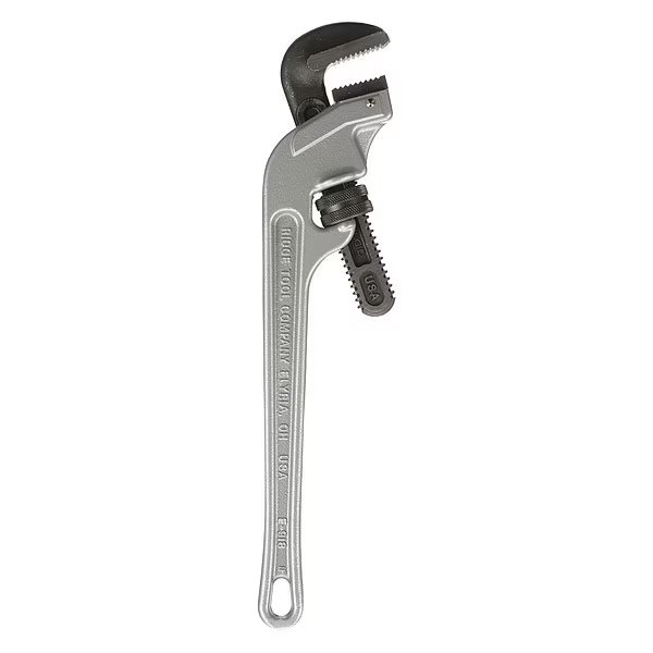 18 in L 2 1/2 in Cap. Aluminum End Pipe Wrench, Ridgid, Mfr#: E-918