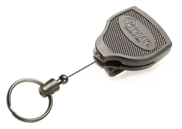 Key Reel, Split Ring Type, 1 1/4 in Ring Size, Black, Key-Bak, Mfr#: S48-LEK