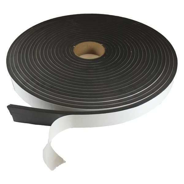Foam Roll, Water-Resistant Closed Cell, 1 in W, 50 ft L, 3/8 in Thick, Black, EnjoyTool Select, Mfr#: CNES593/8X1X50T