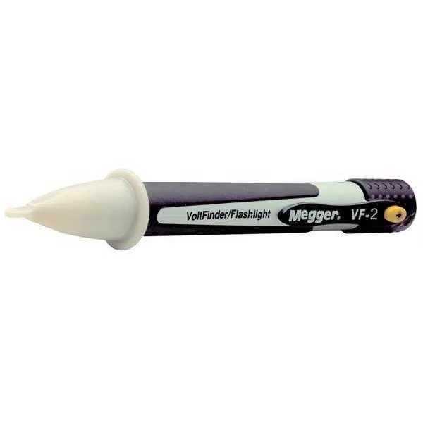 Voltage Detector, 100 to 600V AC, 7 in Length, Audible, Visual Indication, Megger, Mfr#: VF2