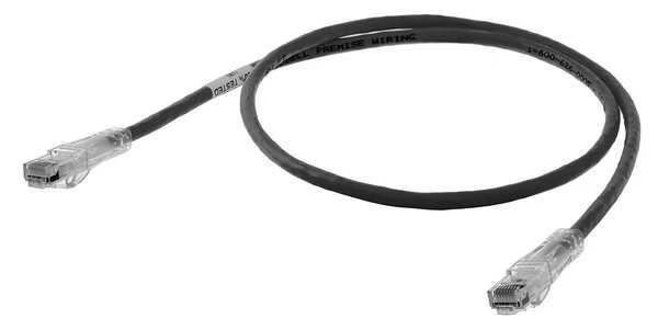 Ethernet Cable, Cat 6, Black, 10 ft., Hubbell Premise Wiring, Mfr#: HC6BK10
