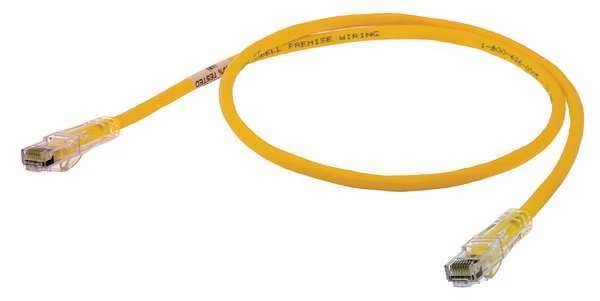 Ethernet Cable, Cat 6, Yellow, 5 ft., Hubbell Premise Wiring, Mfr#: HC6Y05