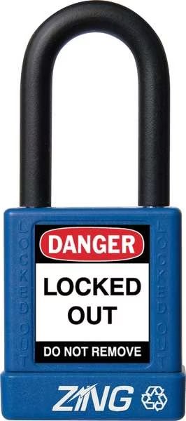 Lockout Padlock, KD, Blue, 1-3/4"H, Zing, Mfr#: 7032