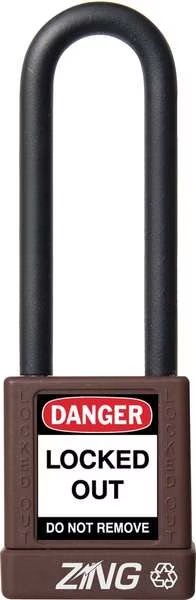 Lockout Padlock, KA, Brown, 1-3/4"H, Zing, Mfr#: 7061